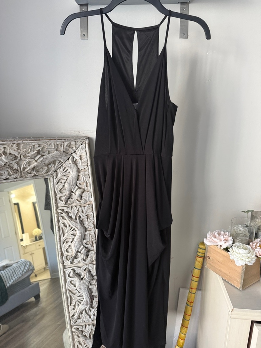 BCBG  Black Sleeveless V-Neck Women's Dress